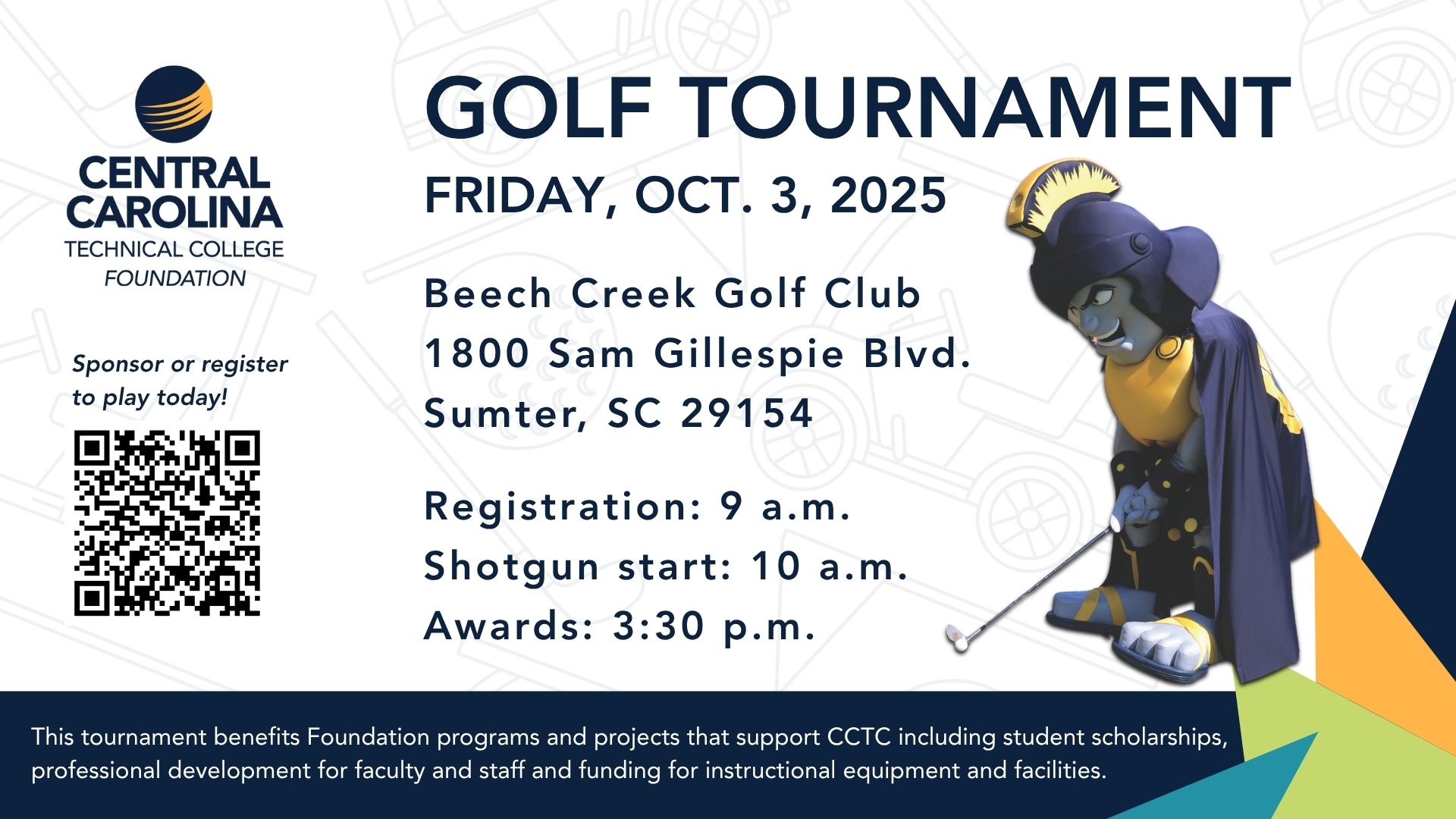 CCTC Foundation Golf Tournament invitation