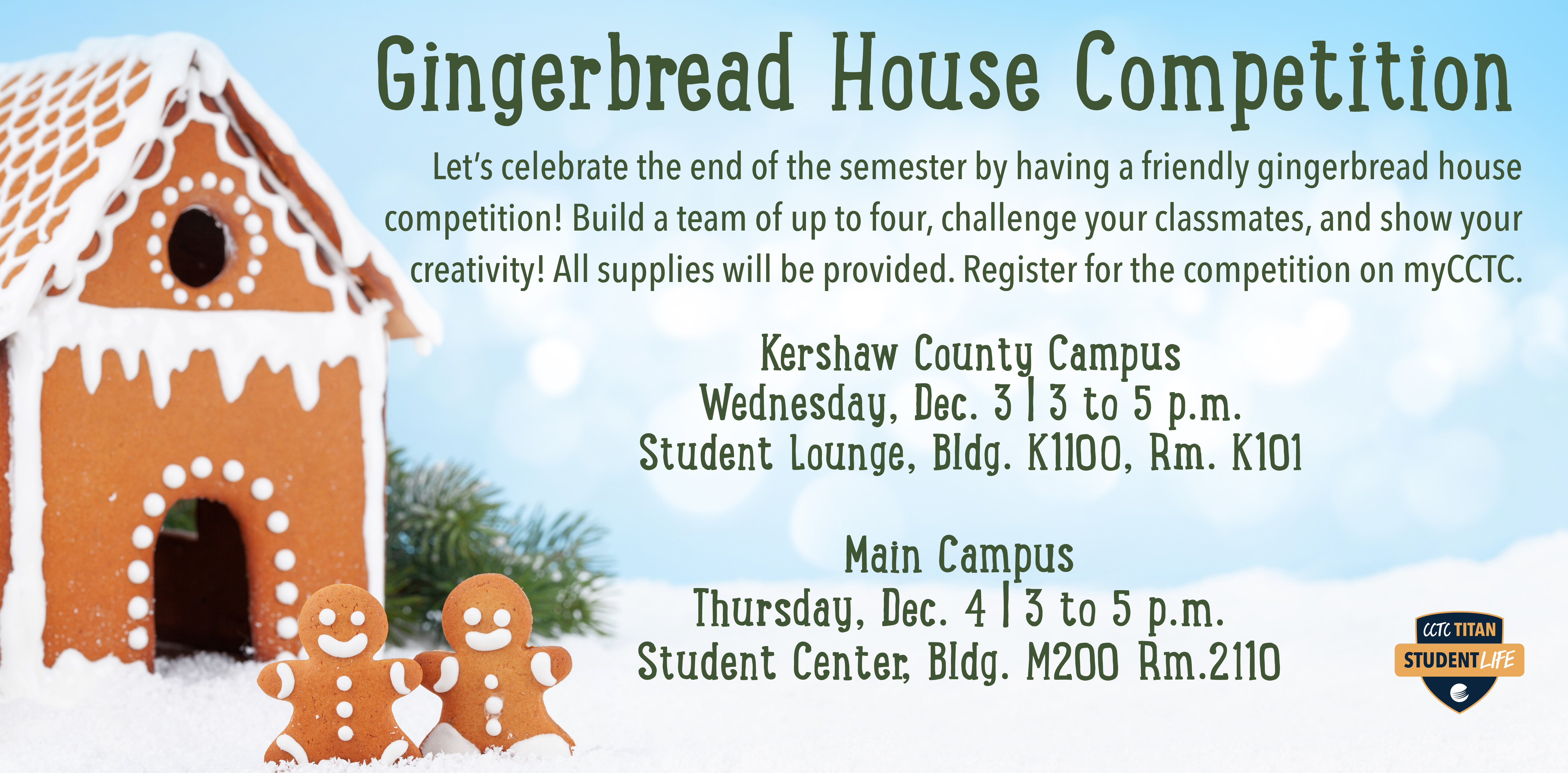 Event details with fun winter theme.