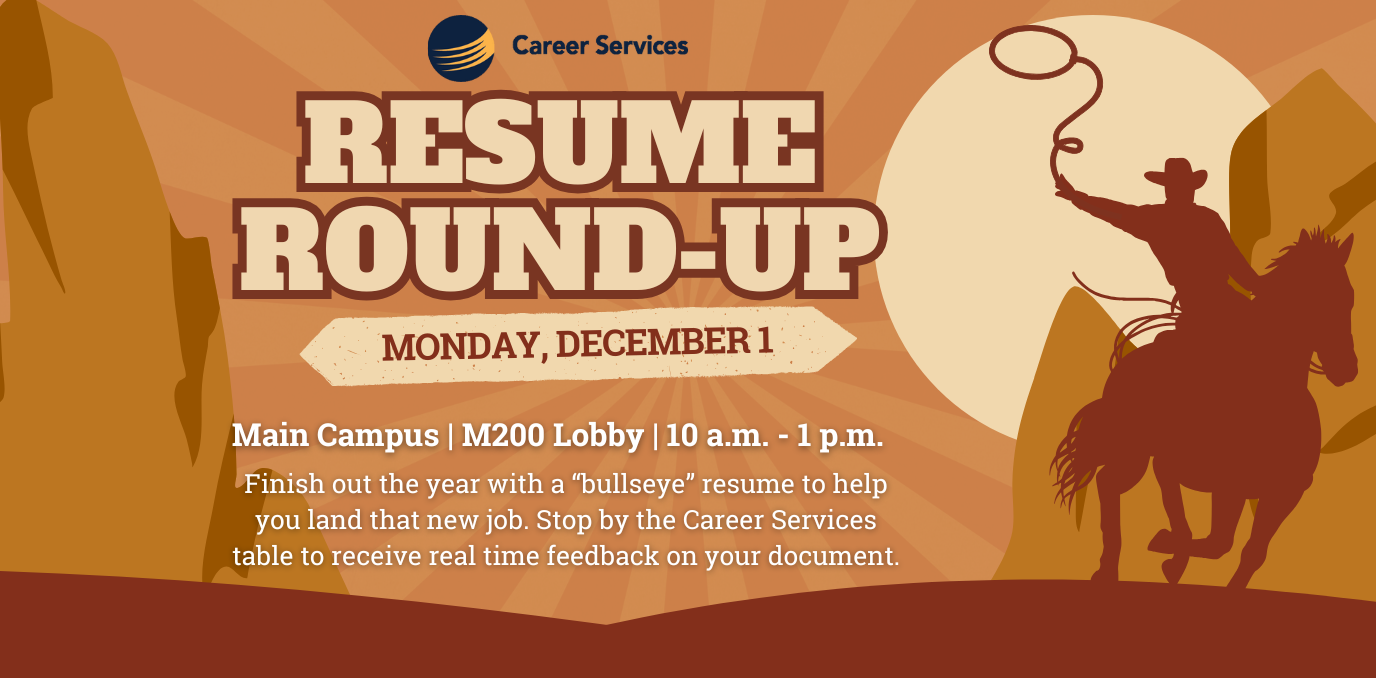 Event details with fun western theme with a coybow on a horse holding a lasso.