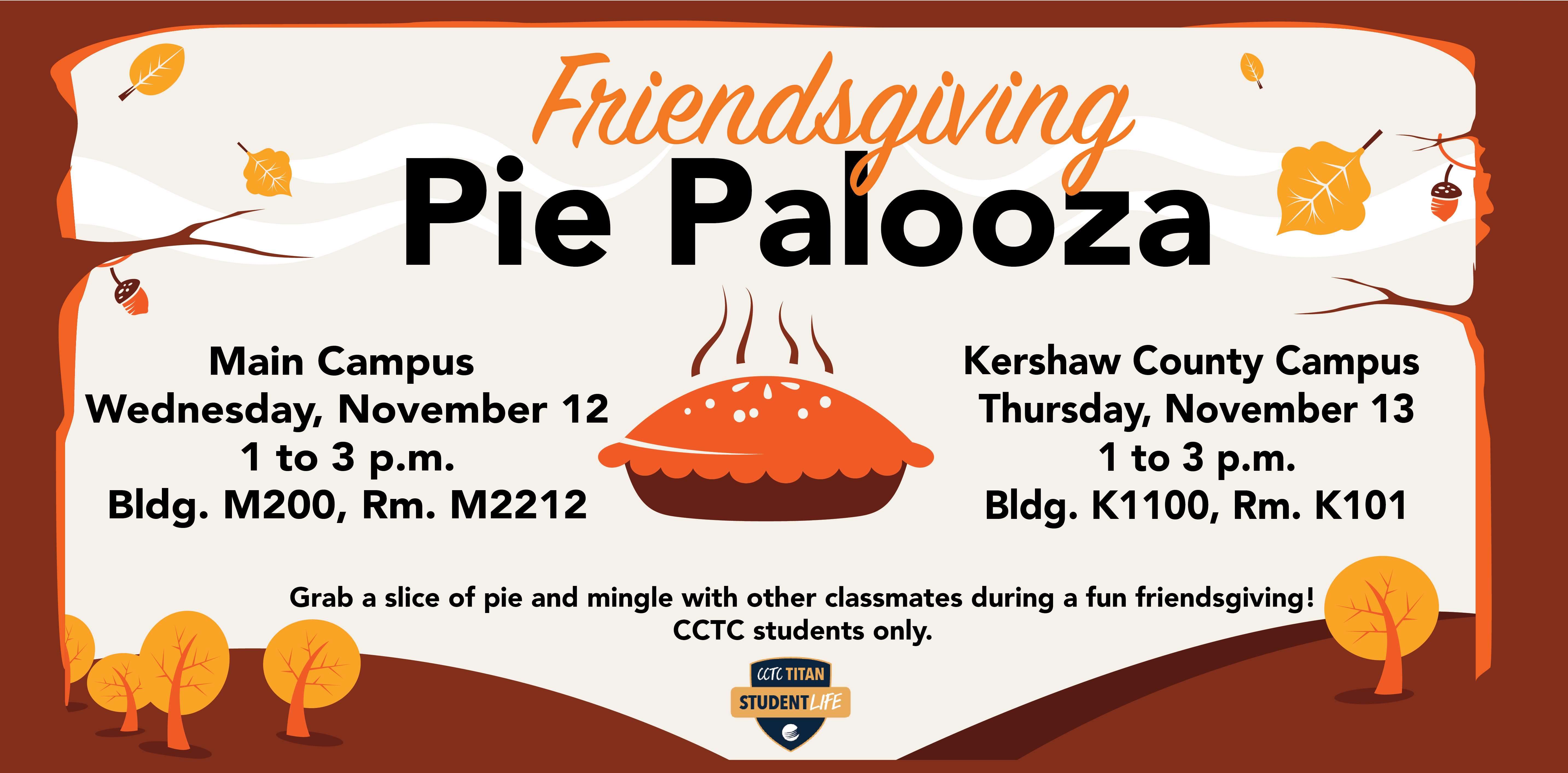 Event details with fall theme.