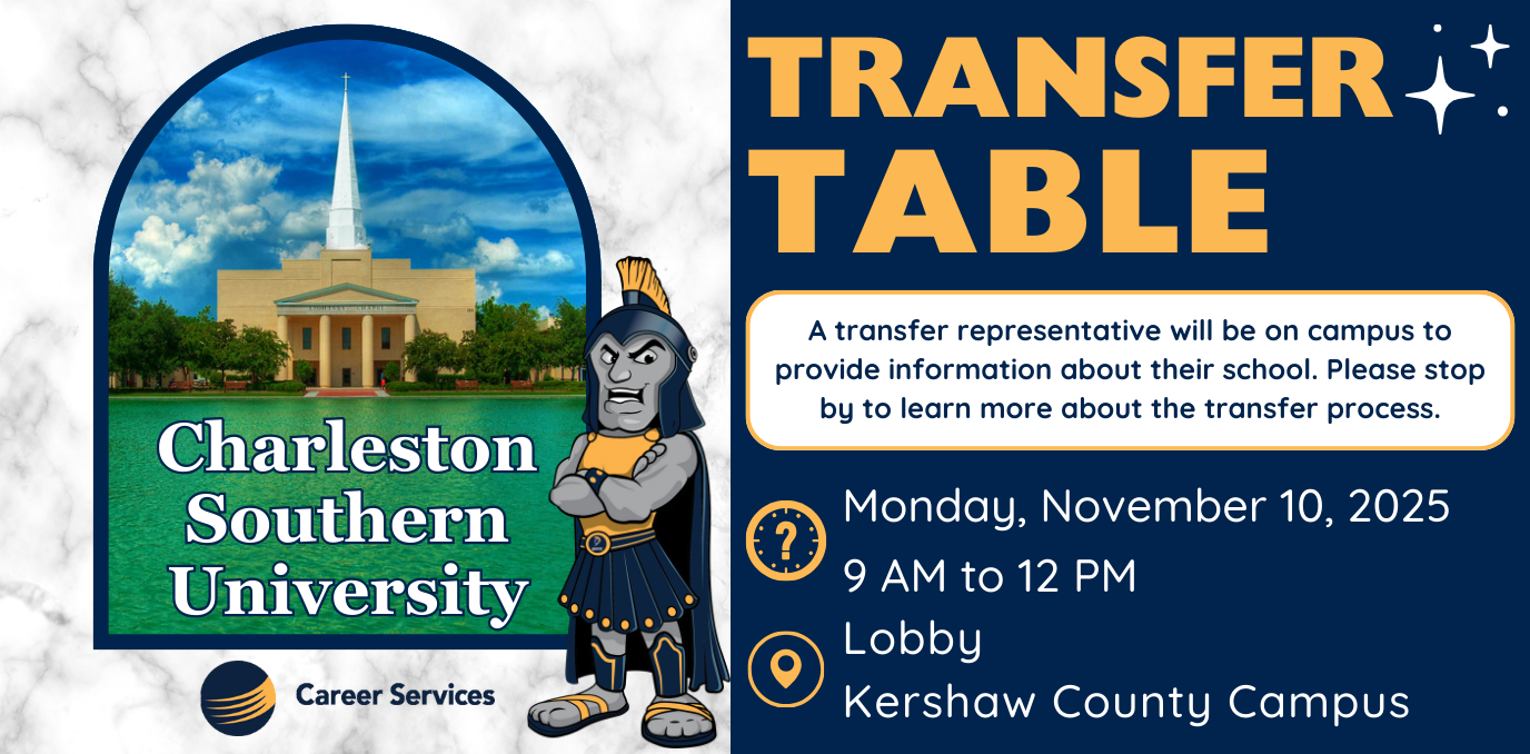 Event details with photo of the college and the CCTC Titan Mascot.