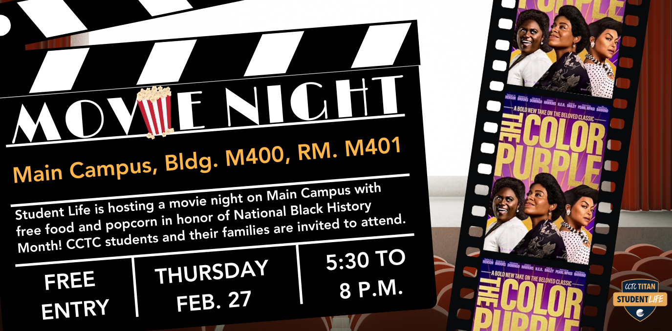 Event details with movie reel showing the movie poster.